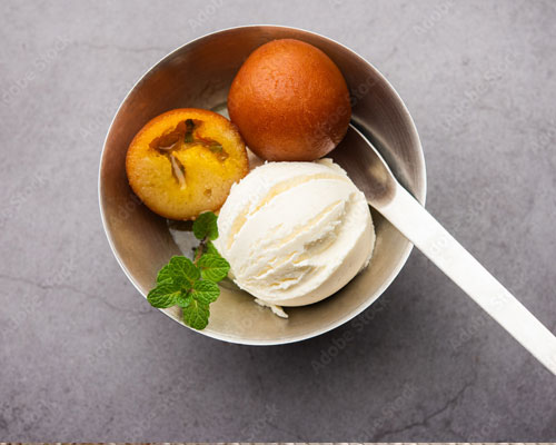 Mango mit Eis